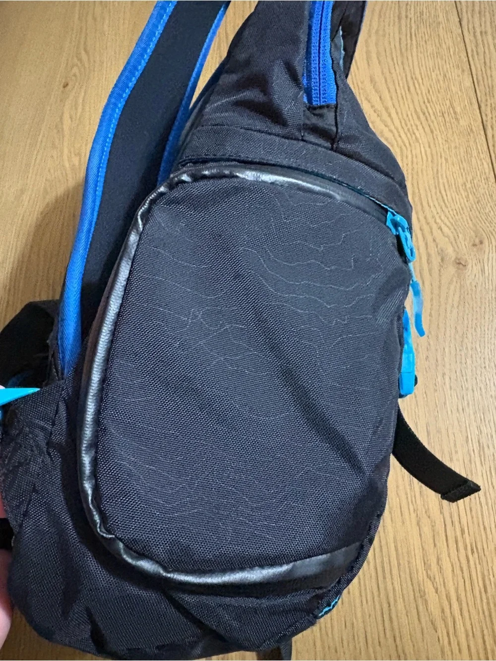 Dakine Black Backpack with Bright Blue Accents